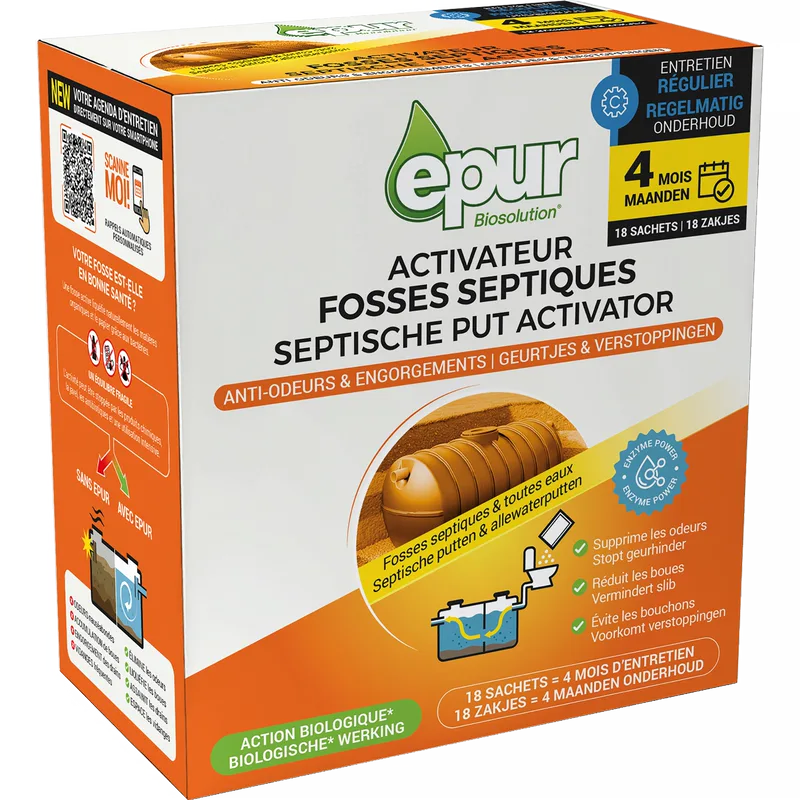 Activator septische putten 4 maanden, 18 zakjes × 25 g