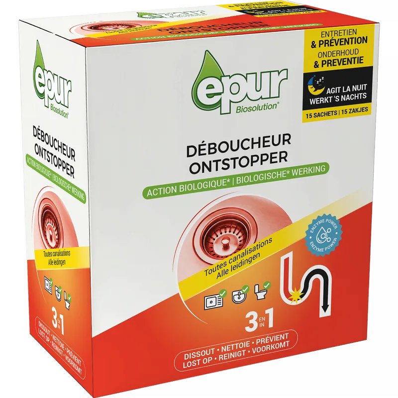 Déboucheur toutes canalisations, 15 sachets × 35 g