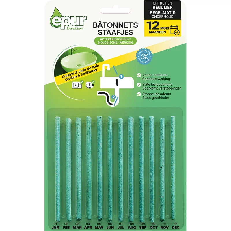 Bâtonnets canalisations, 12 bâtonnets × 2 g