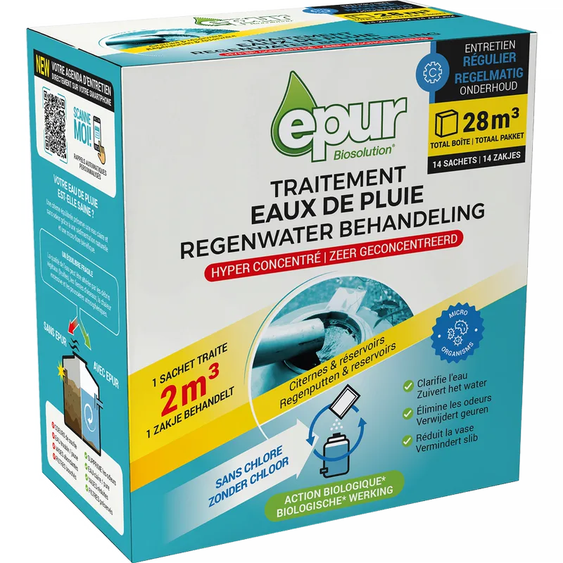 Traitement eaux de pluie hyper concentré, 14 sachets × 40 g