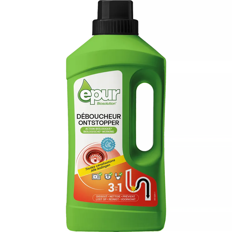 Déboucheur toutes canalisations, flacon 1 litre