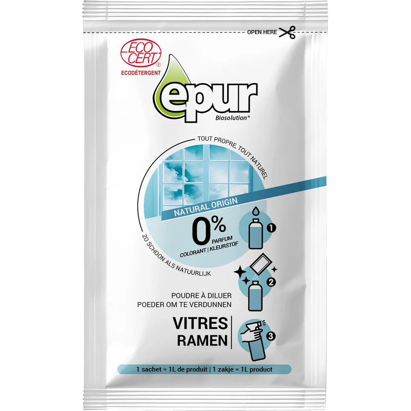 Nettoyant vitres, 1 sachet de 10 g = 1 L de produit