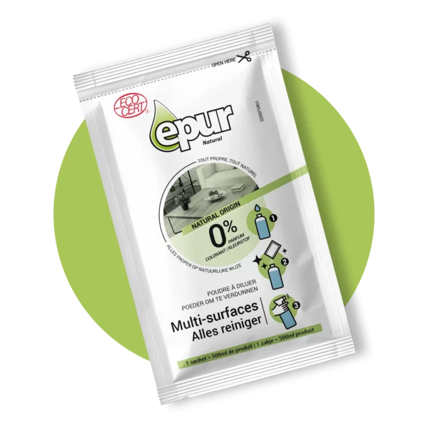 1020075 Nettoyant multi-surfaces 10 g Nettoyant multi-surfaces en poudre à diluer ECOCERT